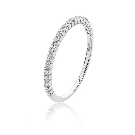 SILVER MICRO SET 1/2 ET CZ RING - SIZE L