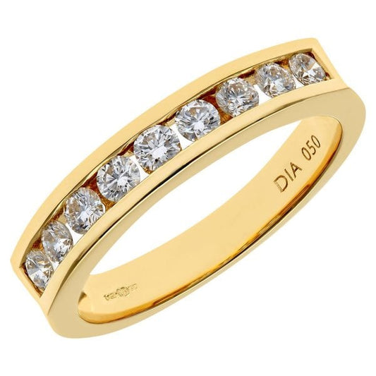 0.50ct Diamond, 18k Yellow Gold Ring - SIZE N