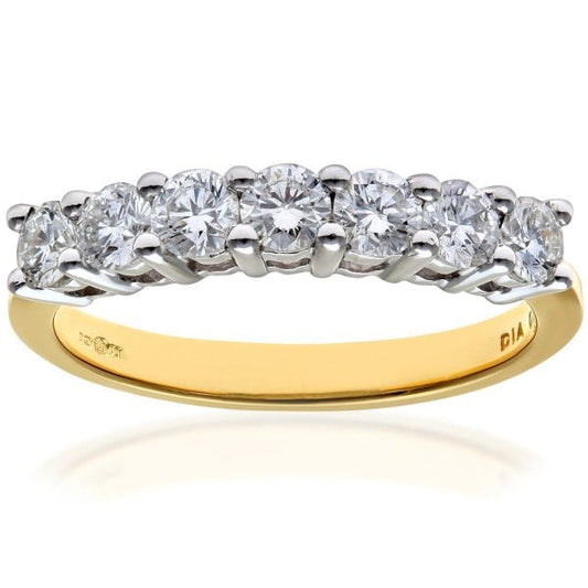 0.75ct Diamond, 18k Yellow Gold Ring - Size L