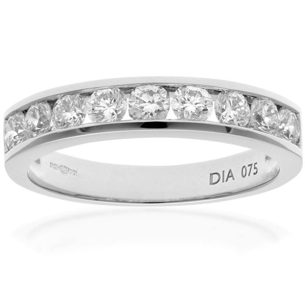 0.75ct Diamond, 18k White Gold Eternity - SIZE P