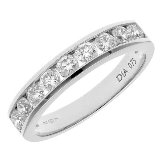 0.75ct Diamond, 18k White Gold Eternity - SIZE P