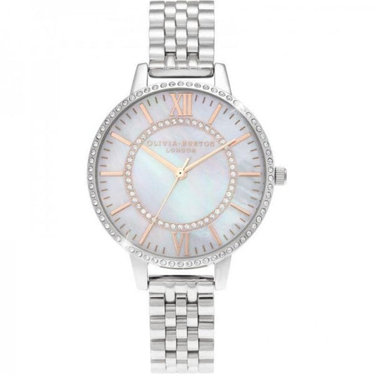 Wonderland Mother Of Pearl Demi Dial Silver Watch