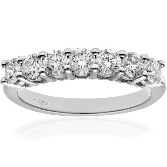 1.0ct Diamond, 18k White Gold Ring - Size M