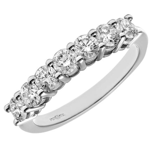 1.0ct Diamond, 18k White Gold Ring - Size M