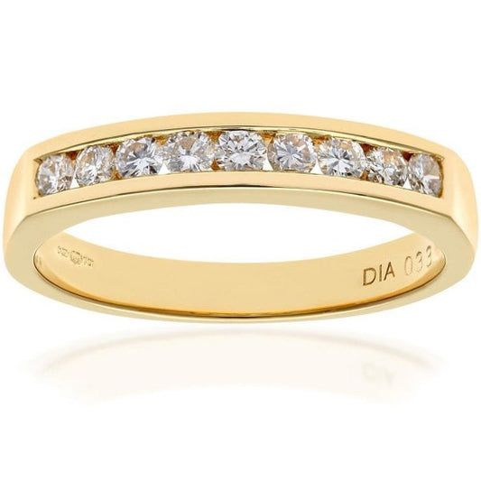 0.33ct Diamond, 18k Yellow Gold Ring - Size M