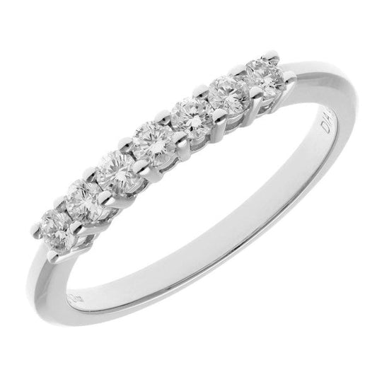 0.33ct Diamond, 18k White Gold Ring - SIZE N