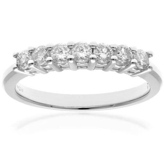 0.5ct Diamond, 18k White Gold Ring - Size L