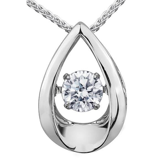 WG Pear Shaped Diamond Pendant