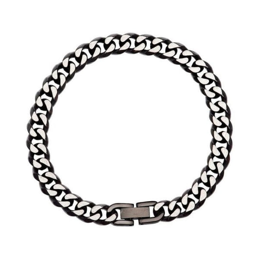 Bracelet with Polished Black IP Coating 21cm
