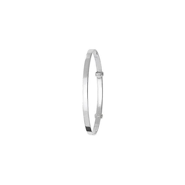 SILVER BABIES' ROUND PLAIN EXPANDABLE BANGLE