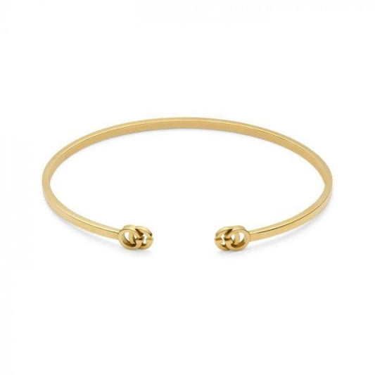 18ct Yellow Gold Running G Cuff Bangle