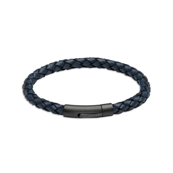 Navy Leather BL Matte Black IP