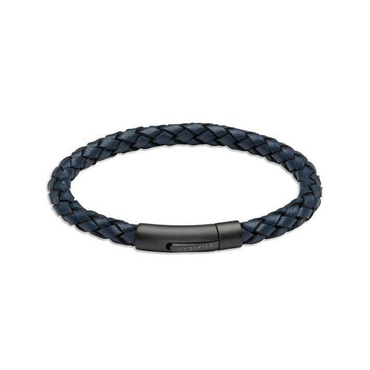 Navy Leather BL Matte Black IP