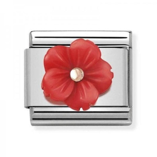 Flower in RED MOTHER OF PEARL