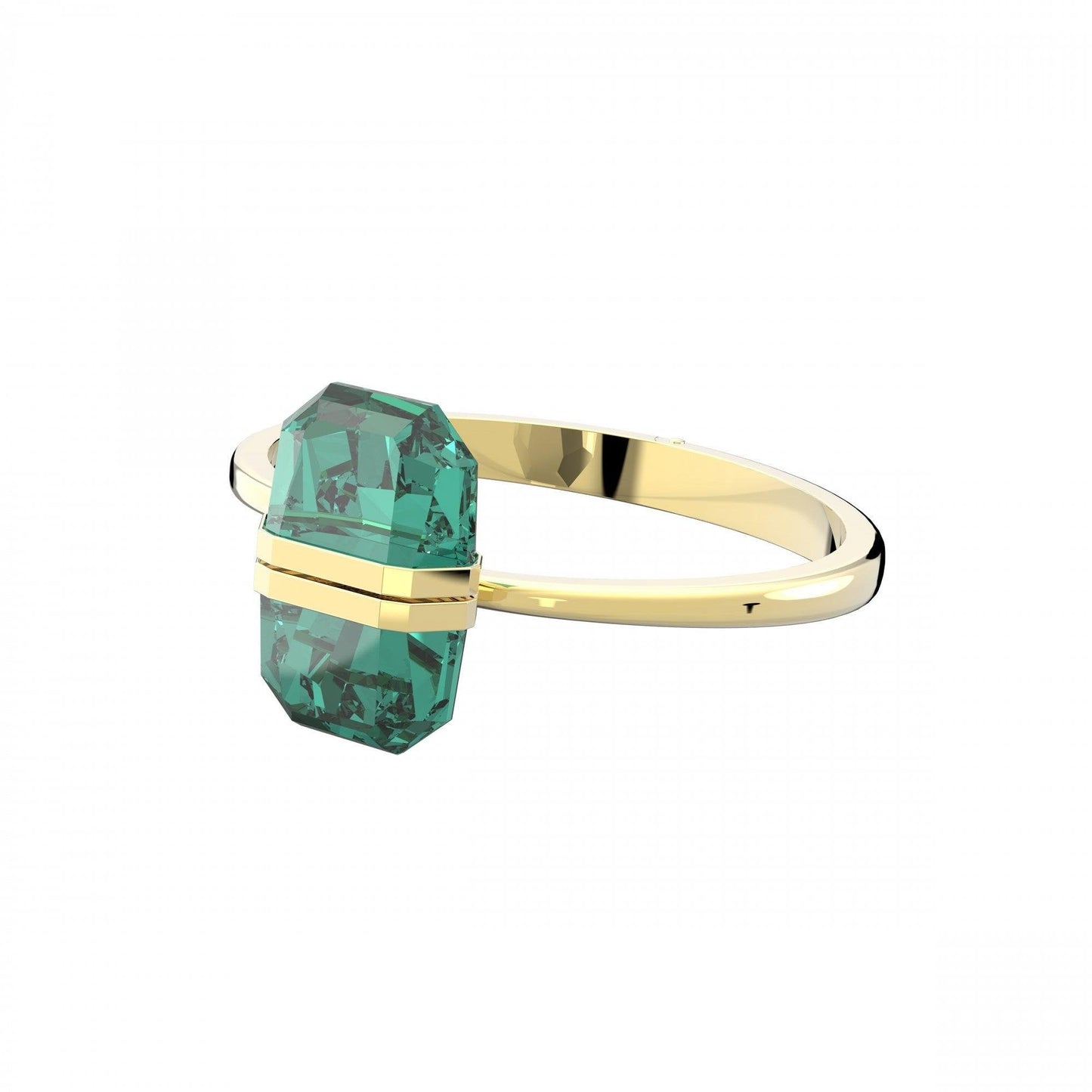 Lucent Emerald Gold-tone Bangle