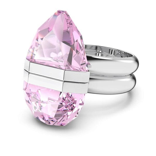 Lucent ring Magnetic, Pink, Rhodium plated size 58