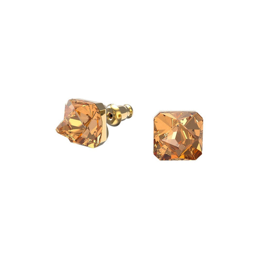 Chroma Stud Earrings, Pyramid cut crystals, Yellow