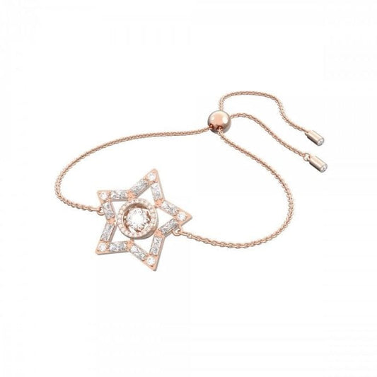 Stella bracelet Star, White, Rose-gold