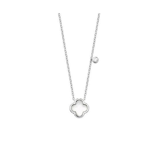 SILVER MOTHER OF PEARL CLOVER SHAPE PENDANT