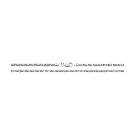 GENTS SILVER WHEAT CHAIN NECKLACE - 18"