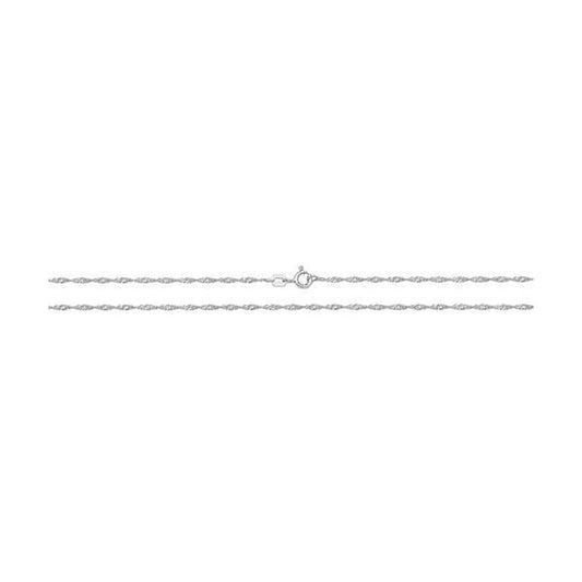 GENTS SILVER SINGAPORE CHAIN NECKLACE 18"
