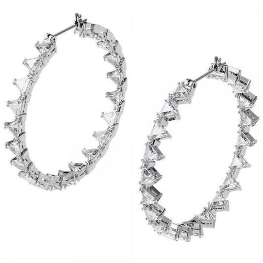 Millenia hoop earrings Triangle Swarovski Zirconia