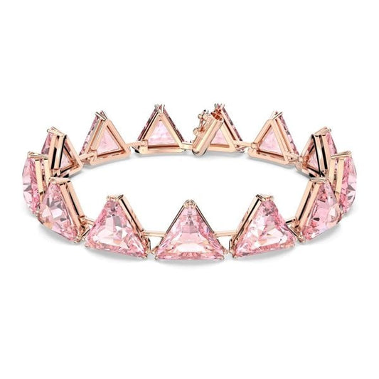 Millenia bracelet Triangle cut crystals, Rose-gold