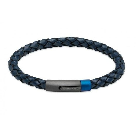 Navy Blue Leather Bracelet