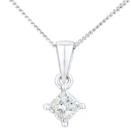 0.33ct Diamond, 18k White Gold Pendant