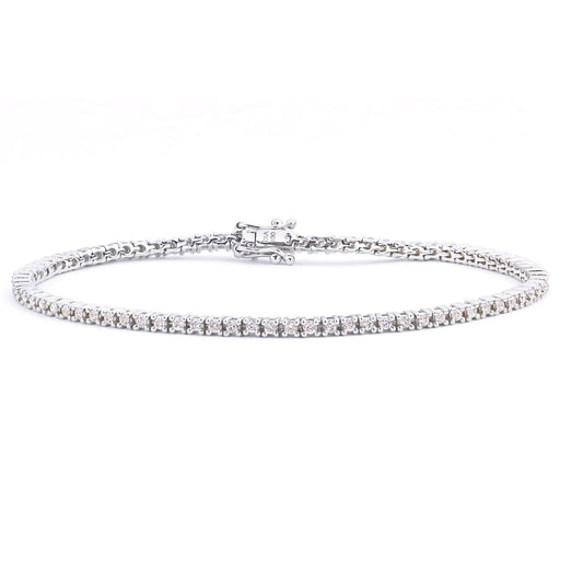 1.00ct Diamond, White Gold Tennis Bracelet