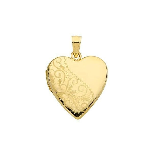 9CT YEL GOLD HEART LOCKET