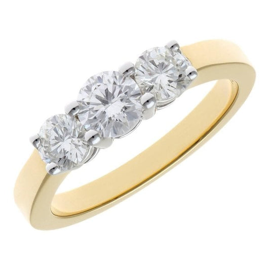 1.00ct Diamond, 18k Yellow Gold Ring - Size N