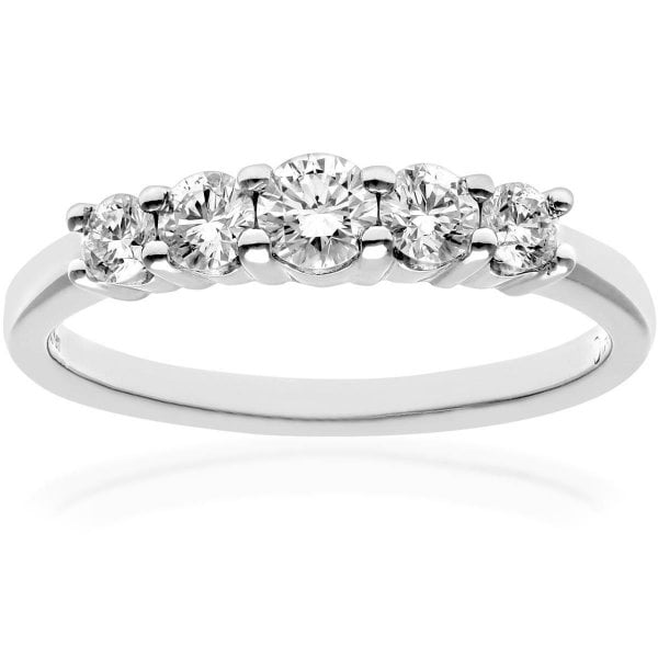 0.5ct Diamond, Platinum Ring - SIZE N