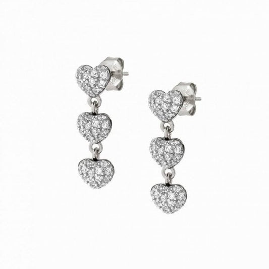 Silver WHITE heart