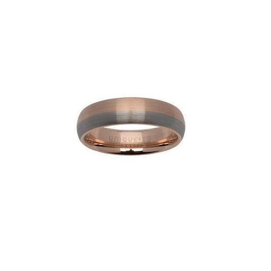 Gents Tungsten Ring Rose Gold - Size 58