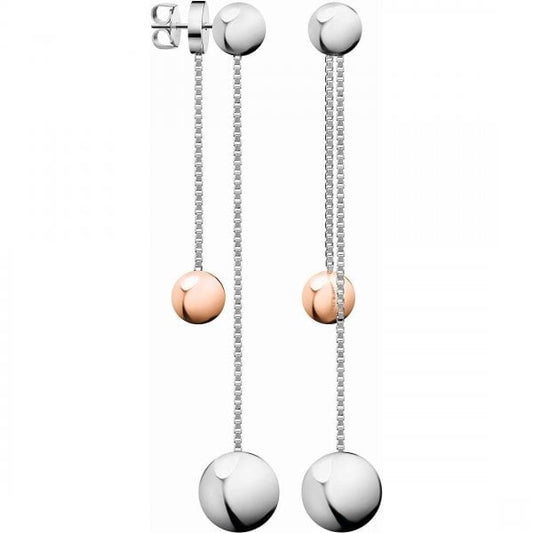 EX-DISPLAY Unpaired Stainless Steel Double Drop Earrings