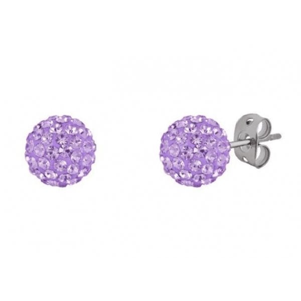10mm Lilac Titanium Earrings