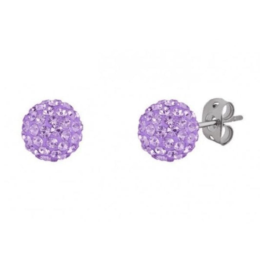 10mm Lilac Titanium Earrings