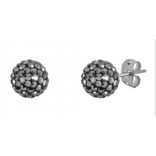 10mm Grey Titanium Earrings