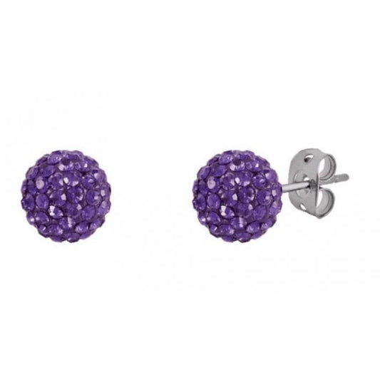 10mm Purple Titanium Earrings