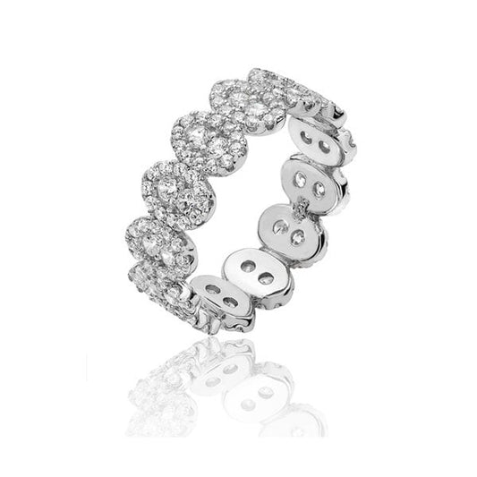 Halo Style Oval Cubic Zirconia Ring