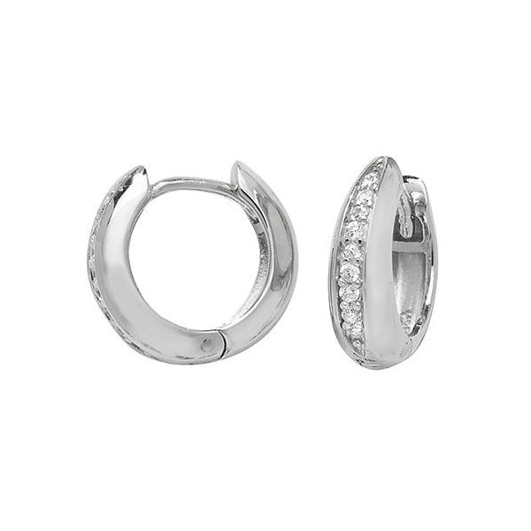 Silver 20mm Diamond Cut Hoop Earrings