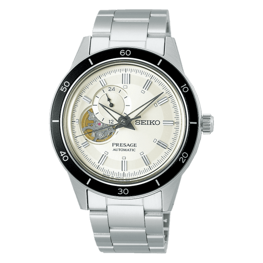 Seiko Presage Black & Silver Automatic Watch
