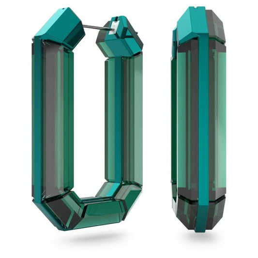 Lucent hoop earrings, Green