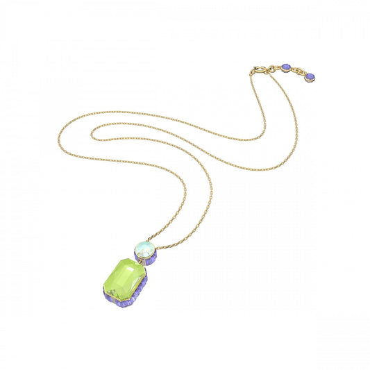 Orbita necklace, Octagon cut crystal, Multicolored