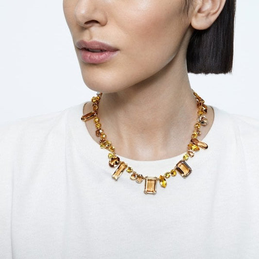 Gema necklace, Multicolored, Gold-tone plated