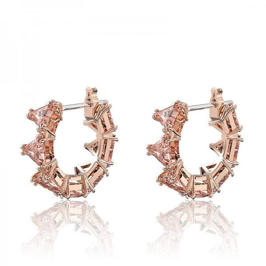 Millenia hoop earrings,Triangle Swarovski Zirconia