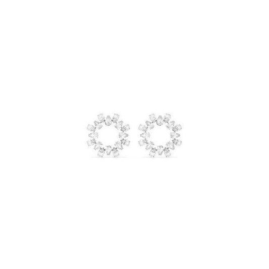 Millenia earrings Circle, Pear cut crystals