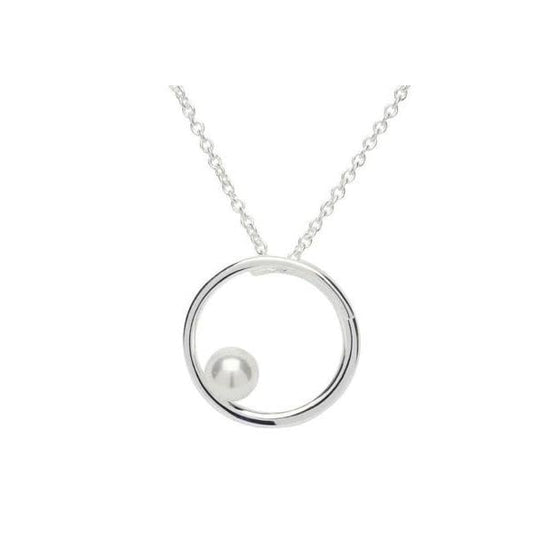 Sterling Silver Pendant & Chain w/ Shell Pearl