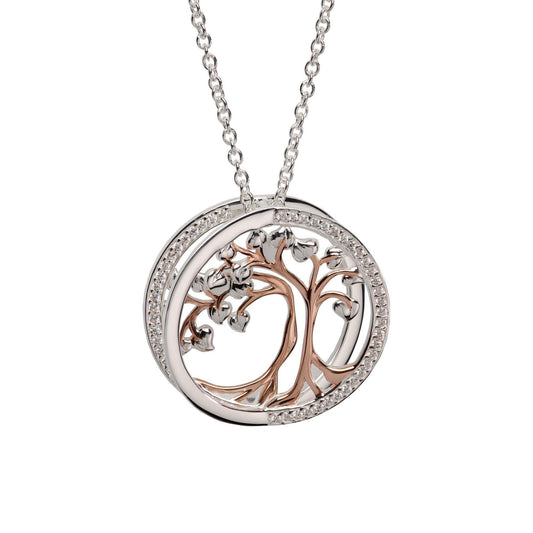 Silver Pendant & Chain - Rose Gold Plating